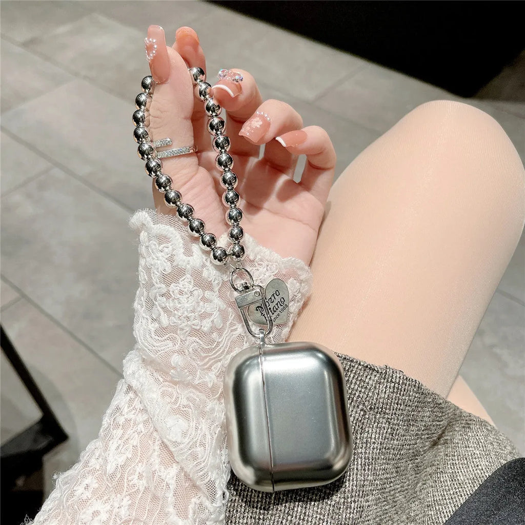 Matte plating TPU protective case for AirPods with electroplated bracelet design