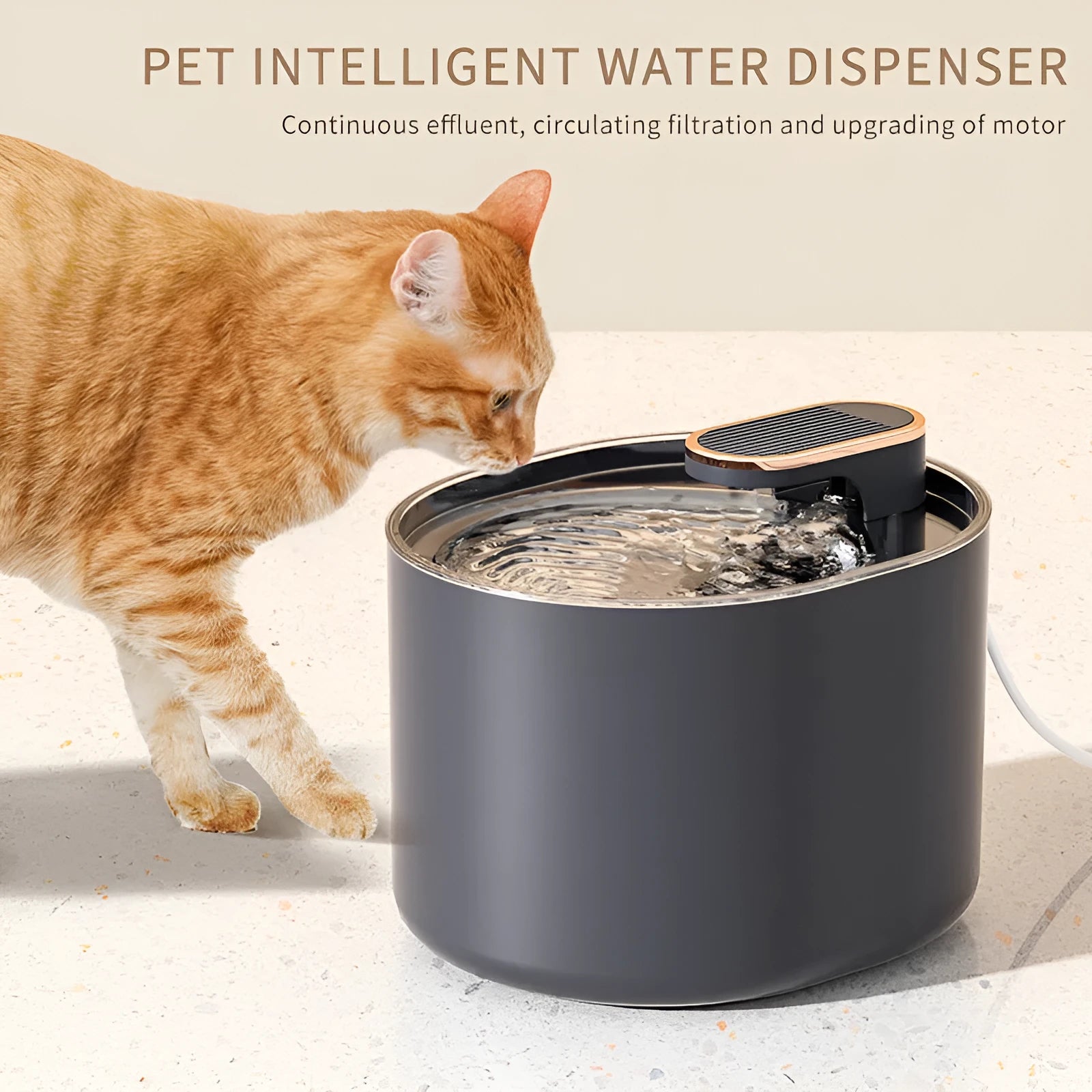 Automatic pet water fountain USB mute feeder bowl for cats and dogs Berlin Blue edition with filter pump