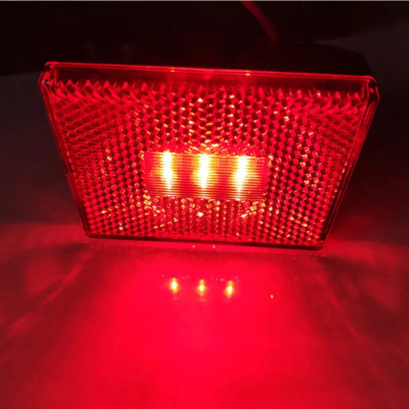 Red and yellow LED trailer side clearance light with 19cm wire