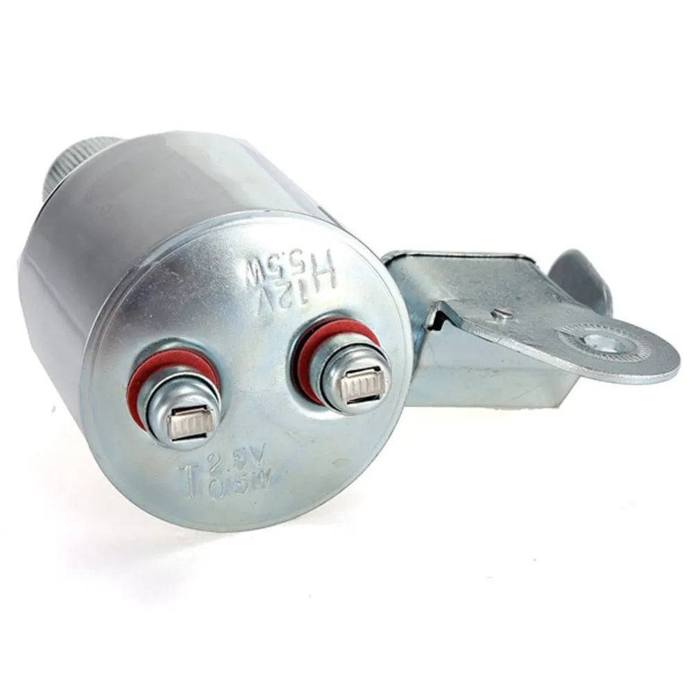 Silver bicycle generator light modification kit with dynamo and wiring for headlight and tail light connections