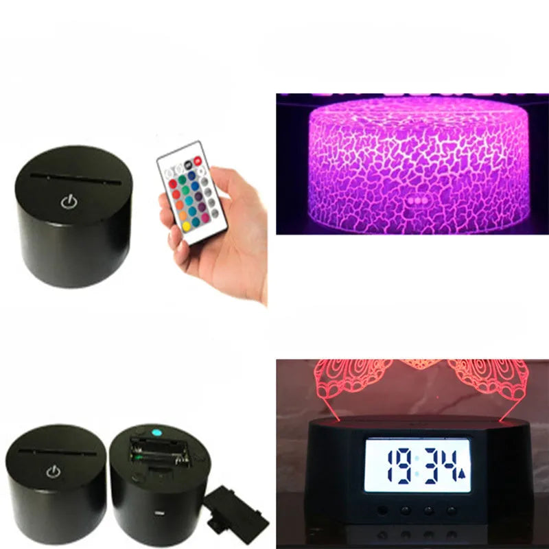 Shark series 3D table lamp with colourful LED lighting and remote control