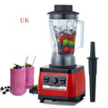 Red commercial blender with 2200W motor and 2-litre capacity jug, industrial style design