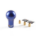 Black manual car gear shift knob made of engineering plastic with spherical shape and threaded sleeve adapters