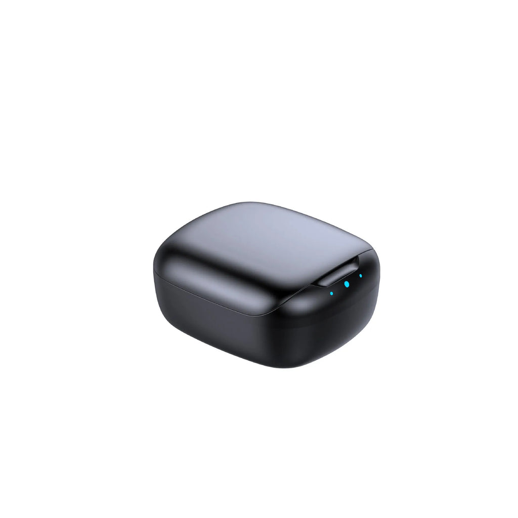 TWS Bluetooth 5.0 in-ear headphones with charging case, Black colour, side view