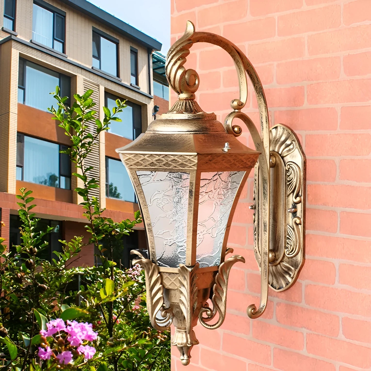 European-style black solar garden lamp with remote control for outdoor courtyard lighting
