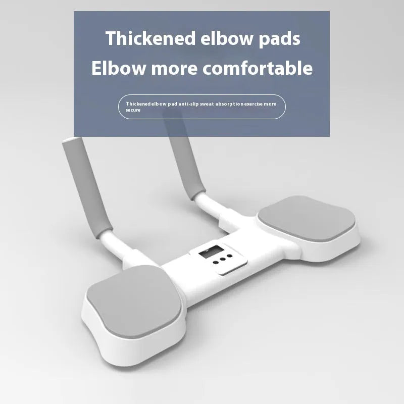 White household flat support trainer made of alloy aluminium tube and ABS plastic on a floor.