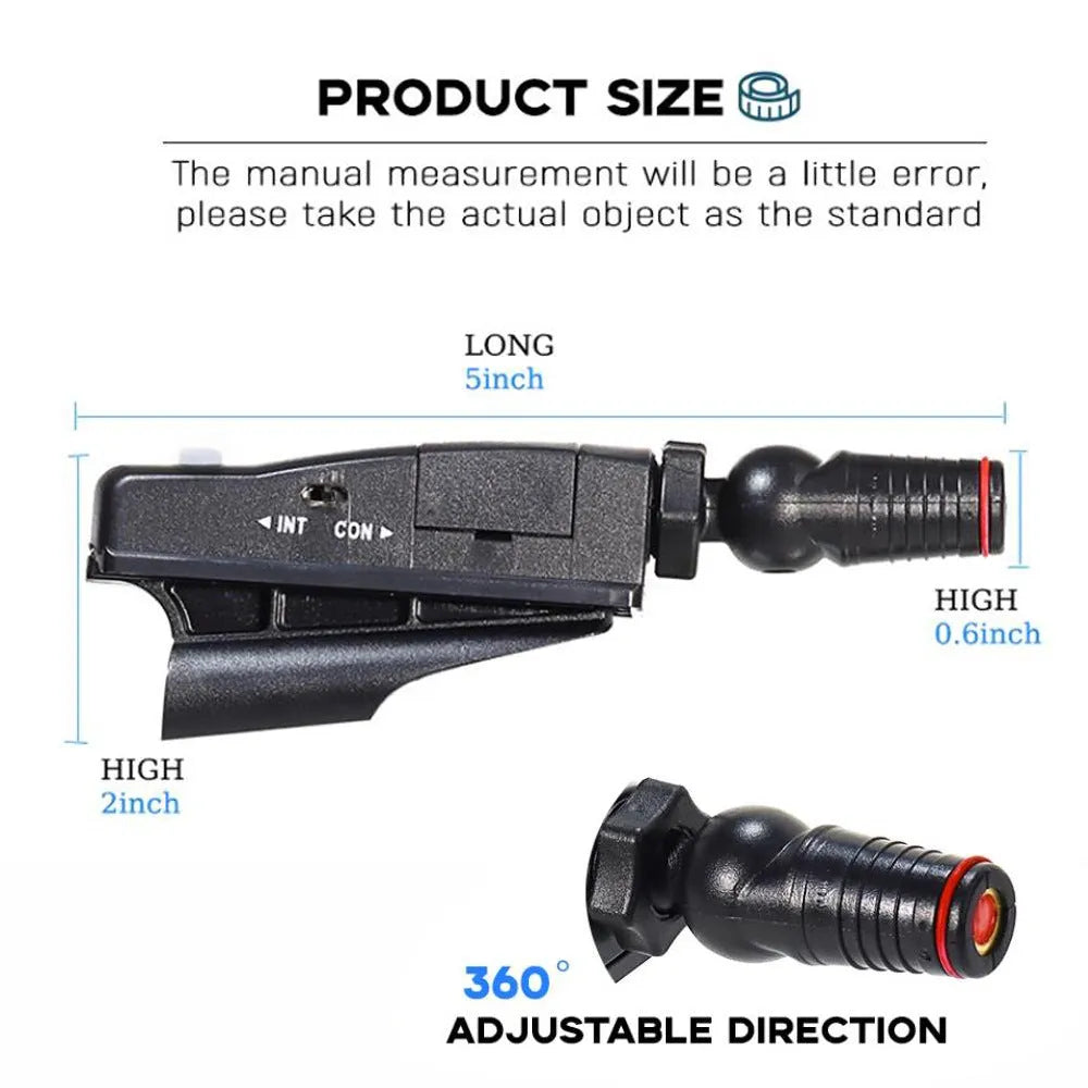 Black golf putting laser aiming instrument for alignment practice.
