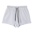 Men's quick-drying nylon summer shorts in black and white colours with mid waist design