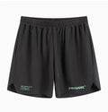 Men's fitness training shorts in four-point design, shown in available colours.