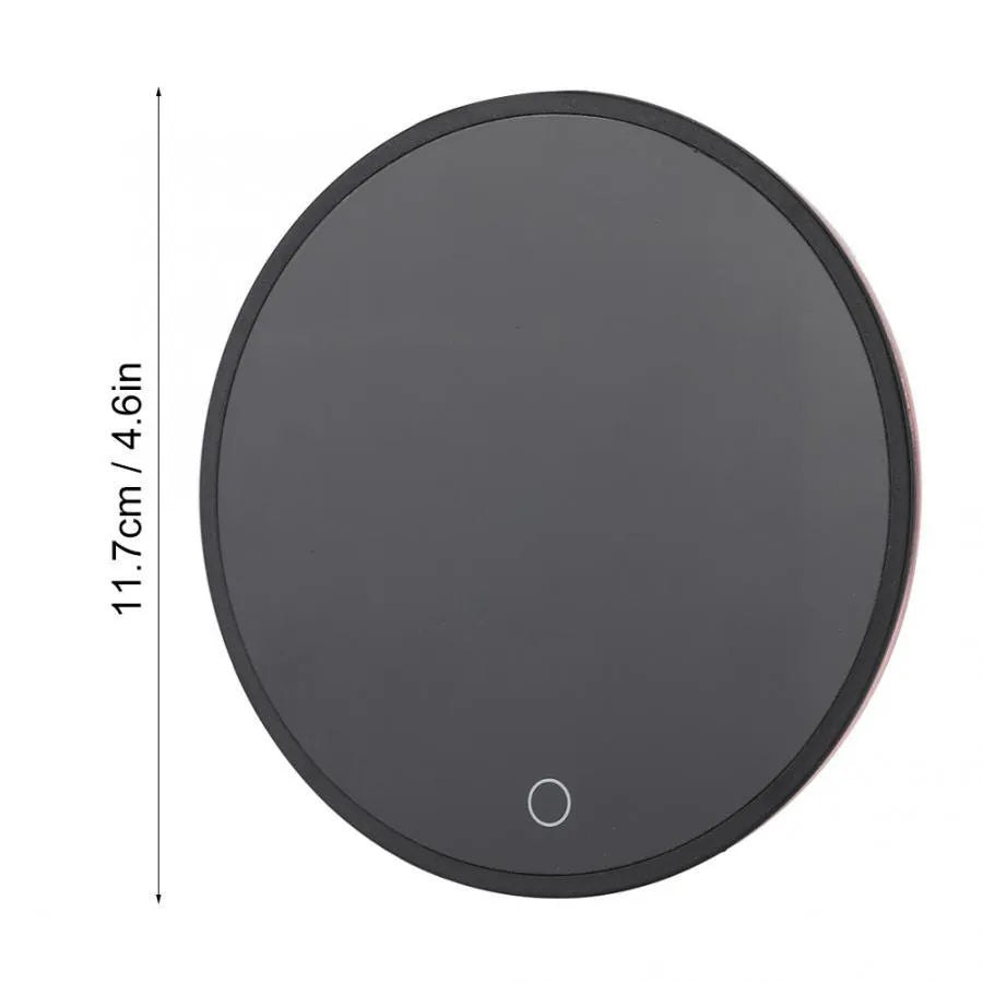 Electric touch cup warmer heating mat with digital display, 18W, 115mm diameter, on a desk
