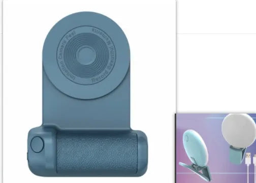 3-in-1 magnetic anti-shake phone holder camera bracket with ergonomic handle, rotatable axis, and compact 11.2cm size