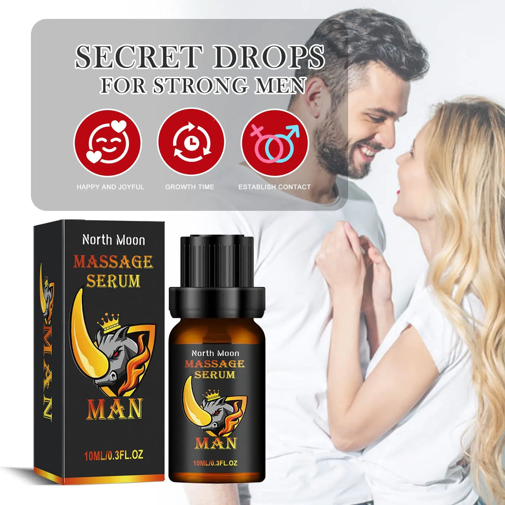 10ml bottle of men's endurance vitality essential oil with ginger and cocoa butter