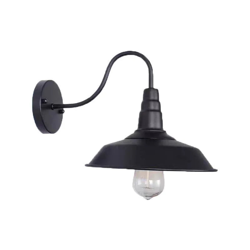 Retro style outdoor wall lamp for villa courtyards in silver or copper finish
