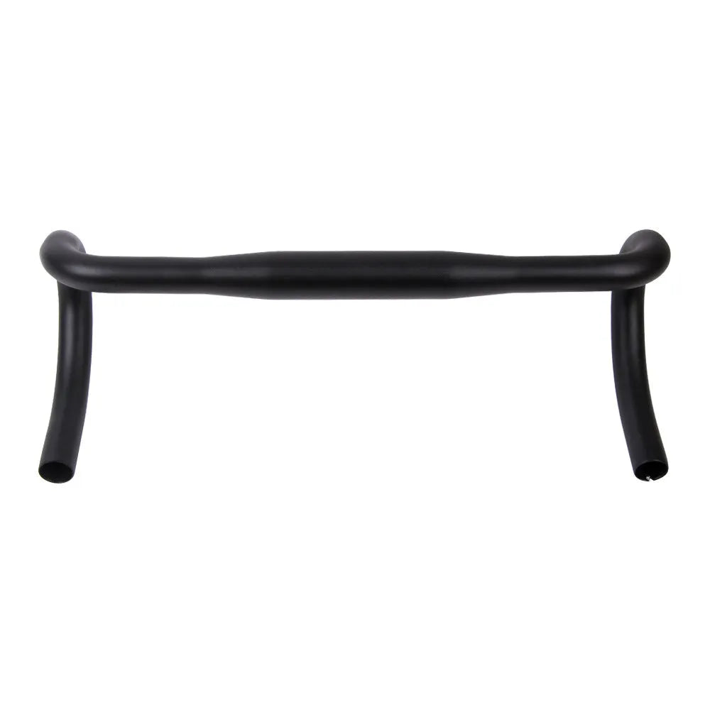 Black aluminium alloy road bike racing small bent handlebar 31.8mm clamp width option UNO marks