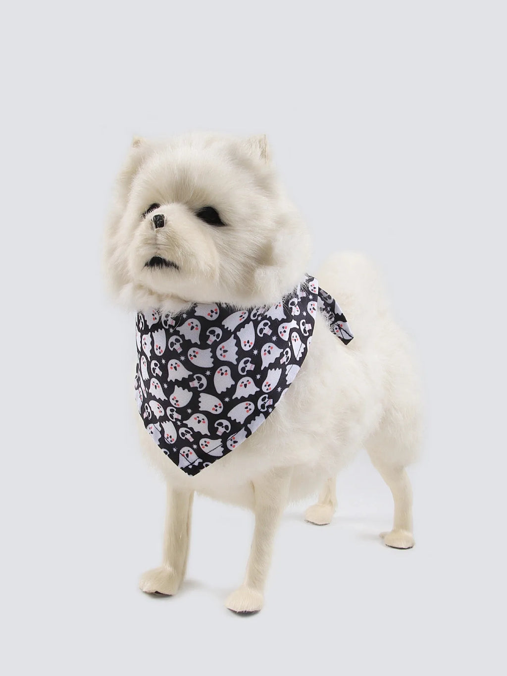 Wansheng fleece-lined dog coat in apricot with matching triangular scarf for autumn winter