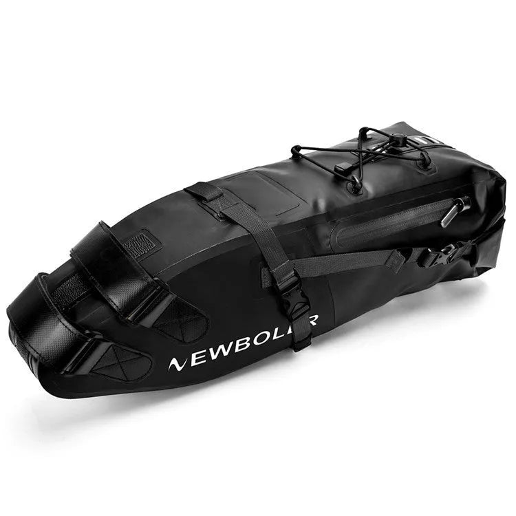 Waterproof PVC cycling tail bag with 13-litre capacity in black, green or yellow colours