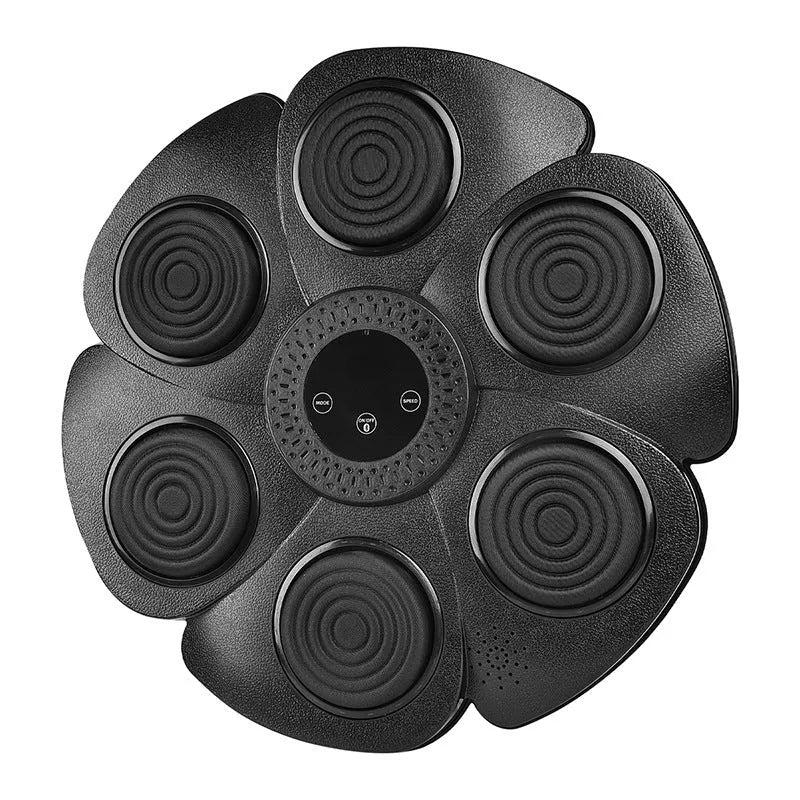 Black smart boxing wall target with Bluetooth and lights, includes half-finger gloves