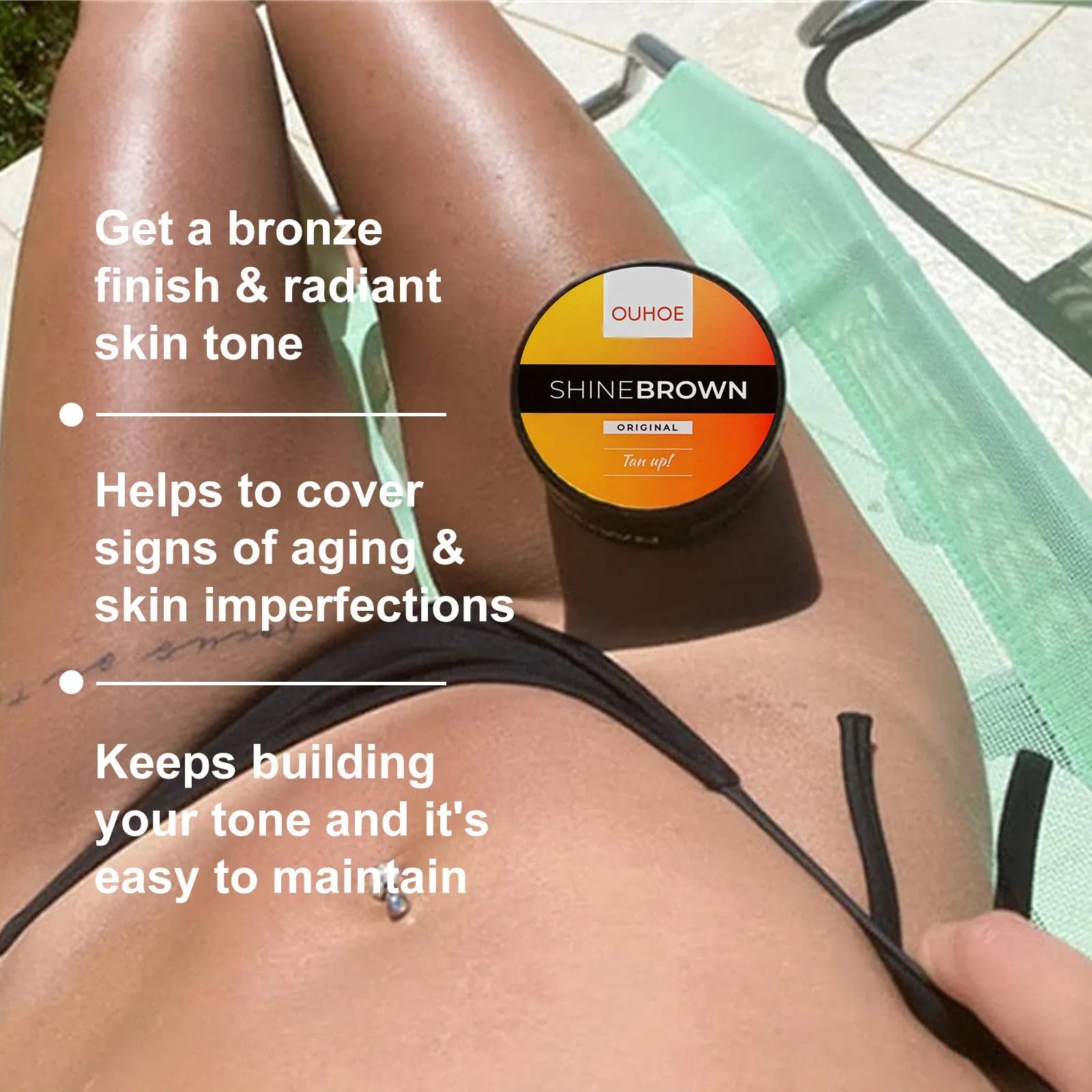 Tanning cream and aloe vera gel tubes 50g and 100g sizes for natural bronze tan accelerator
