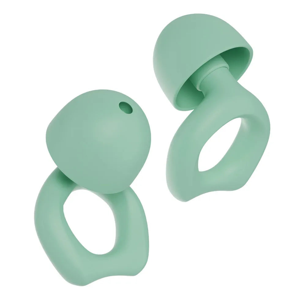 Super anti-noise silicone soundproof earplugs in black, blue, green, purple, white, OPP packaging