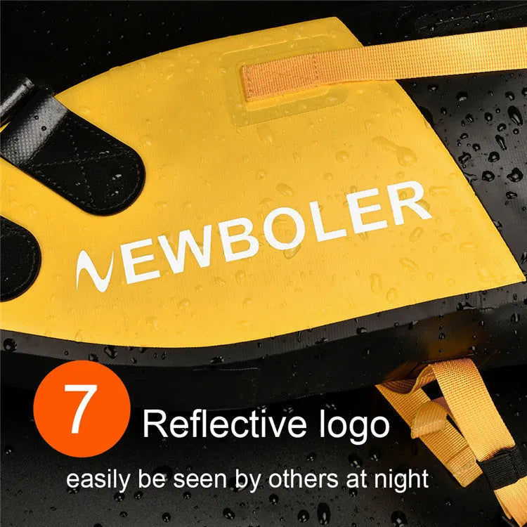 Waterproof PVC cycling tail bag with 13-litre capacity in black, green or yellow colours