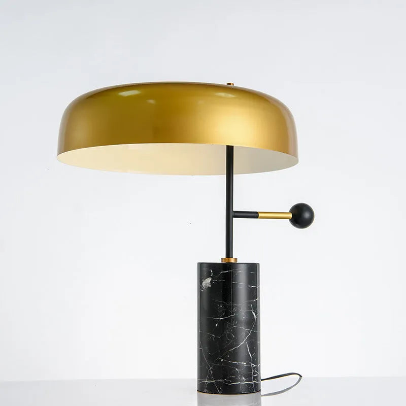 European style decorative table lamp with warm light on a bedside table