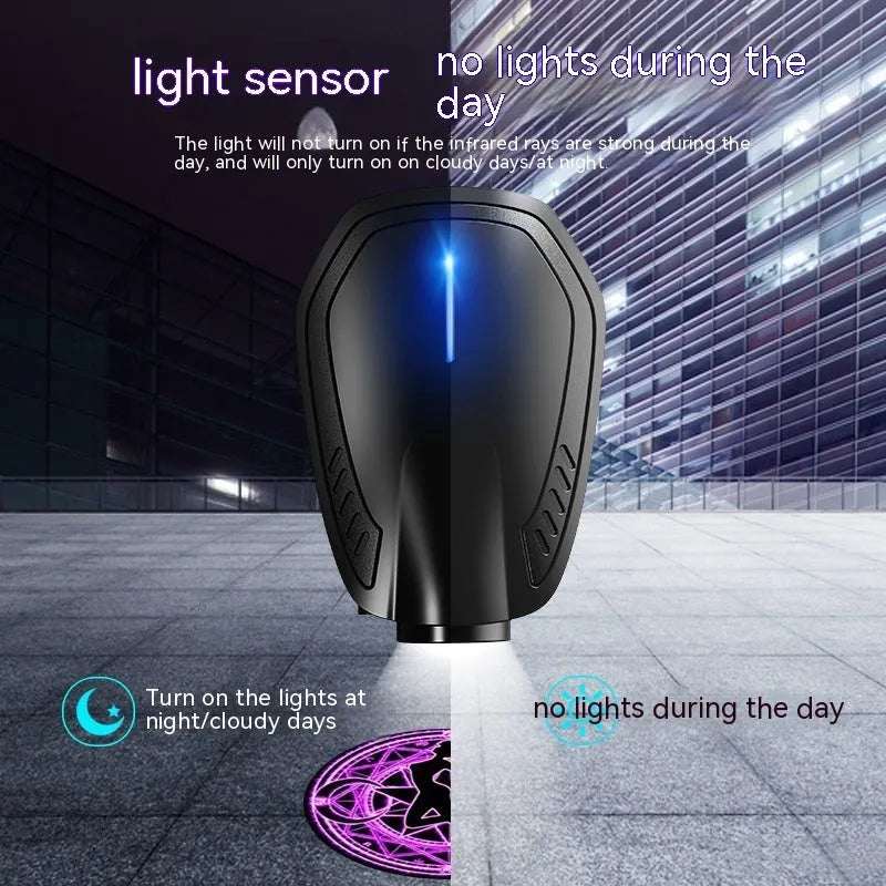 Bright Black F2 car atmosphere light laser projector with ABS housing for general fit vehicles.