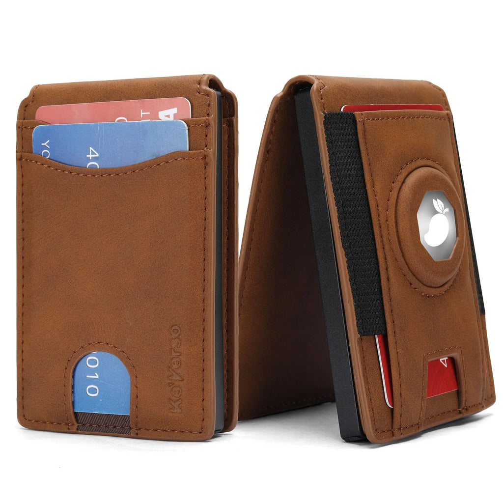 Men's microfibre card holder with synthetic leather lining in three colours: black, dark brown, light brown