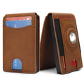 Men's microfibre card holder with synthetic leather lining in three colours: black, dark brown, light brown