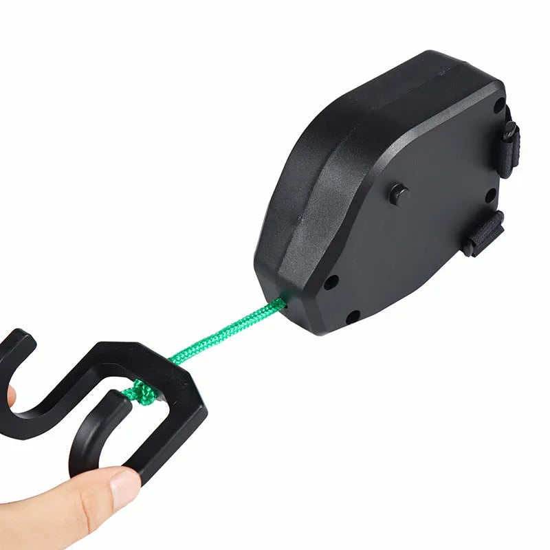 Black plastic bicycle trailer connecting rope for towing trailers behind bikes