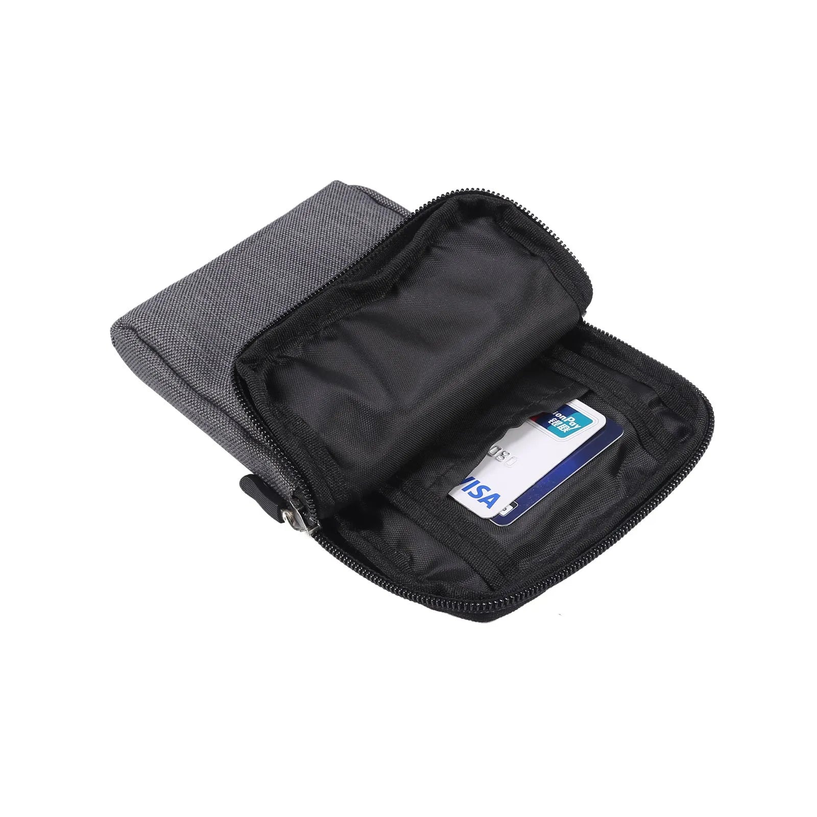 Solid colour neoprene waterproof diagonal cross waist bag for smartphones in black