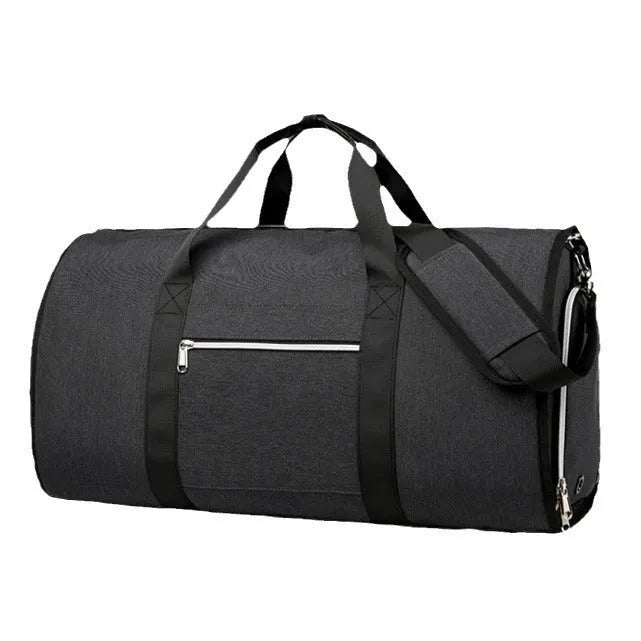 Oxford cloth storage bag with dry-wet separation compartments in black, dark blue, or grey colour options