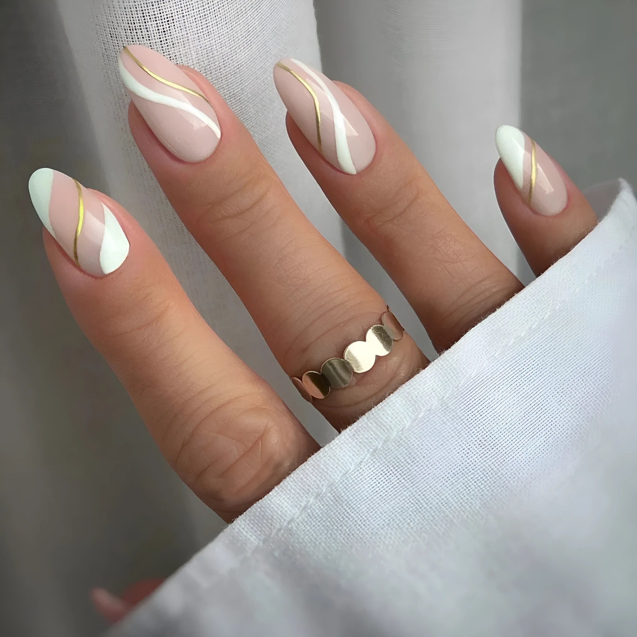 Medium drop shaped plaid pattern nail stickers with jelly glue finish and clear plastic protective armour.