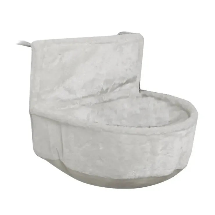 Cat hammock with iron frame and soft fleece cloth in beige colour