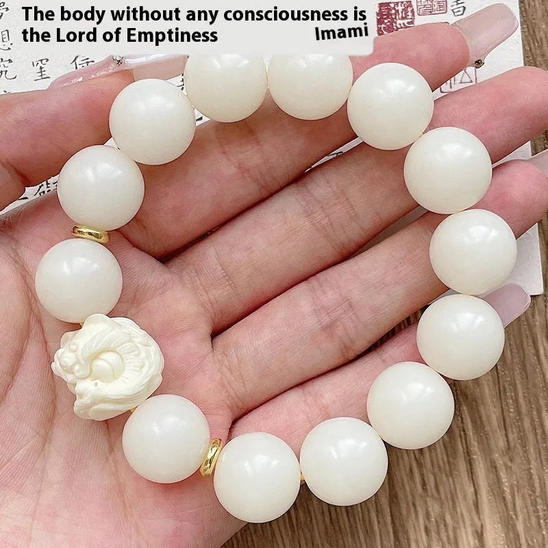 Xingshi obsidian single circle prayer beads bracelet for men, 12mm chamfered square-grain beads on hand