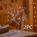 Christmas decoration LED pearl tree light with starry touch light in warm white