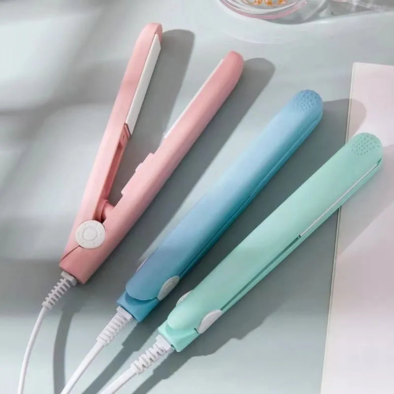 Mini hairdressing splint hair straightener with storage box in multiple colour options