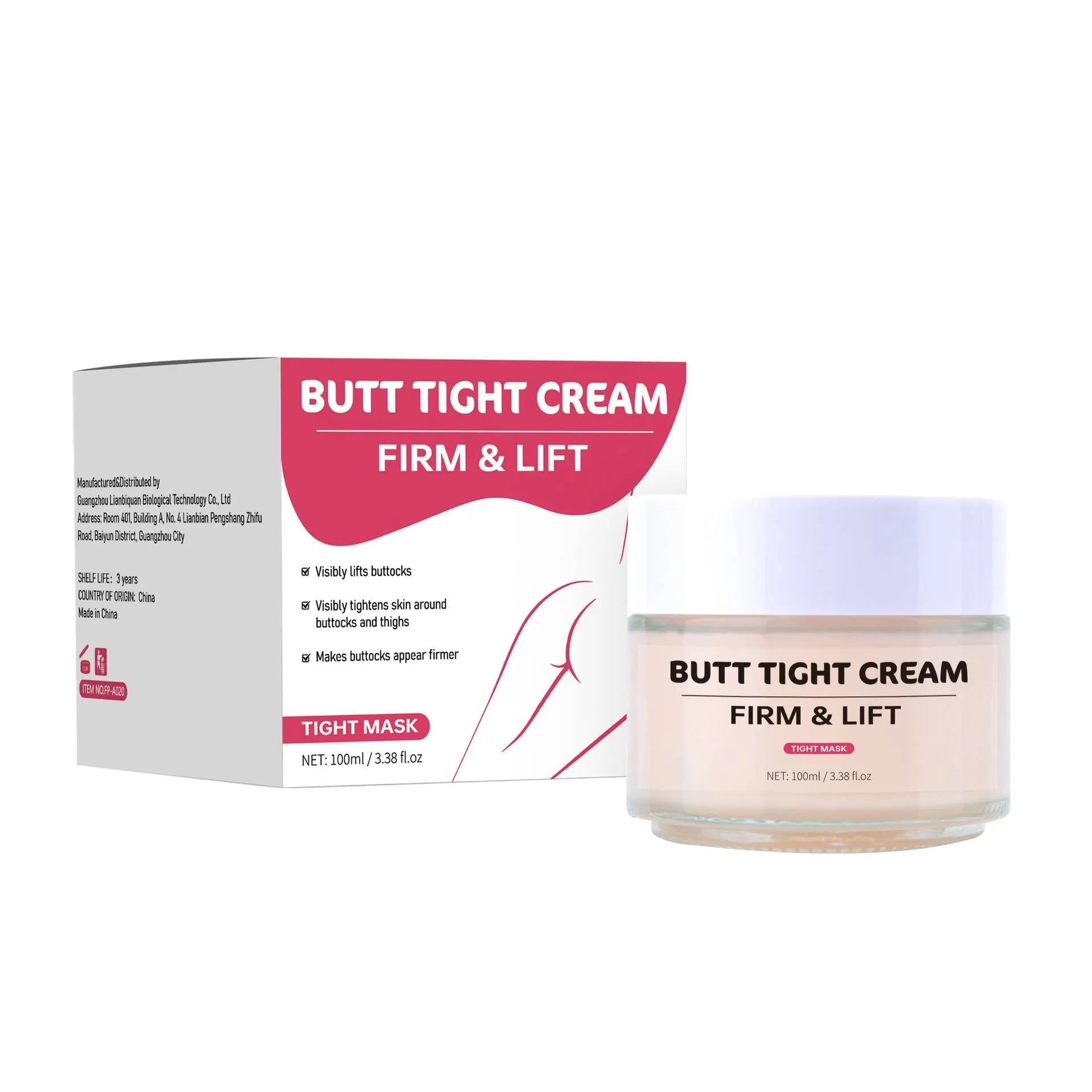100ml hip tightening cream with nourishing and firming properties in FP-A020 specification packaging