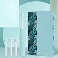 Yellow USB rechargeable electric toothbrush with small duck laser engraving and soft bristle head