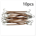 Metal double hook wig tool in black, dark brown or light brown colour