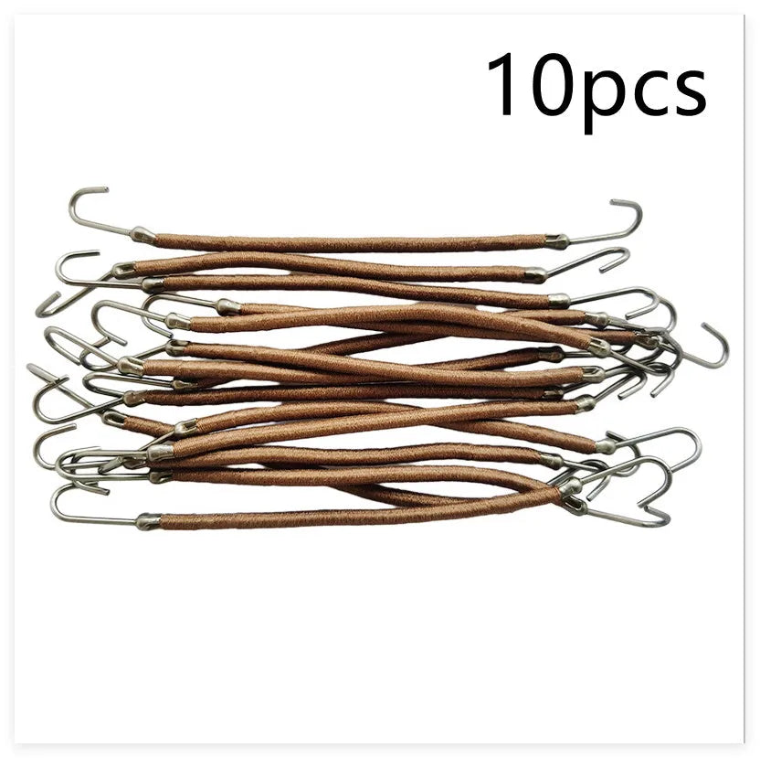 Metal double hook wig tool in black, dark brown or light brown colour