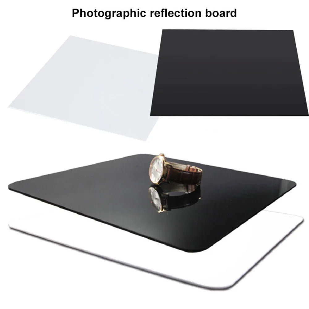 Acrylic reflection board for product photography, white side shown, 30x30cm size