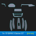 Transparent TPU protective film for BMW 3 Series central console and gear shift area
