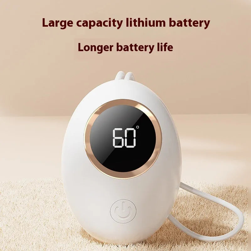 USB rechargeable hand warmer power bank with digital display in six colour options
