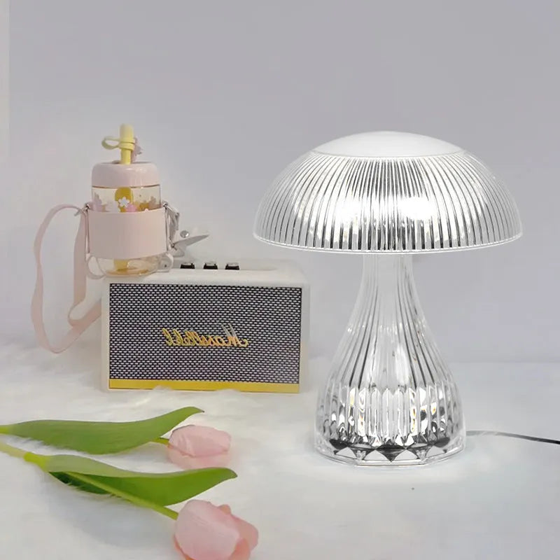 Rechargeable three-colour changing LED table lamp with USB charging port