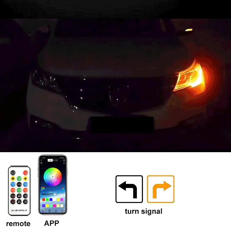 Flexible PVC LED light strip for 12V General Motors car grille installation in various lengths and colours.