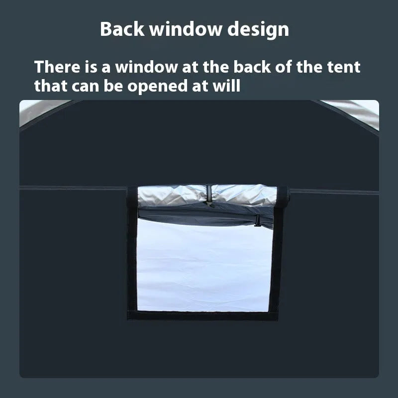 Black outdoor roof-style bicycle storage tent for two cars, 185x65x165cm, with ground nails and brackets