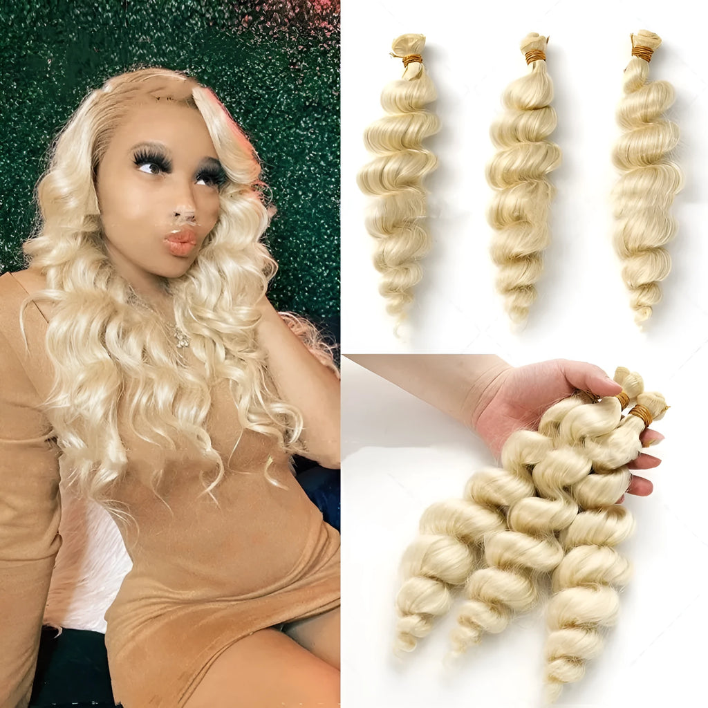 Golden synthetic hair weft wig in 18in, 20in, and 22in lengths for ladies