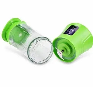 Portable electric fruit juicer handheld smoothie maker USB rechargeable 400ml blue pink green