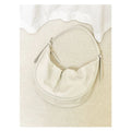 Women's first layer cowhide shoulder bag in dumpling shape with double straps, 40x12x21cm dimensions