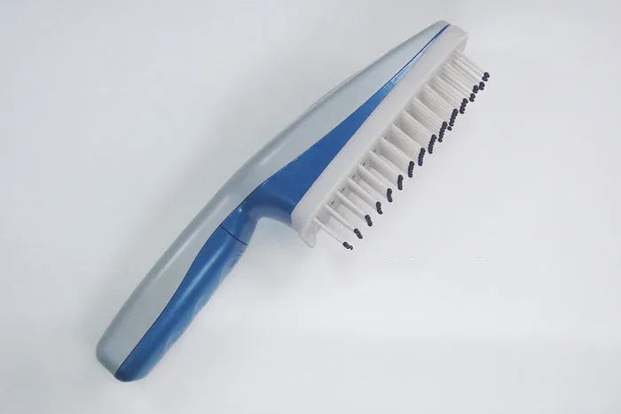 Pet comb with ion and ozone technology, 21.5cm length, 78 teeth, detachable brush head